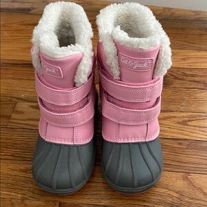 Cat & Jack Pink and Gray Snow Boots